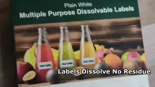 Dissolvable Labels Fully Water Soluble